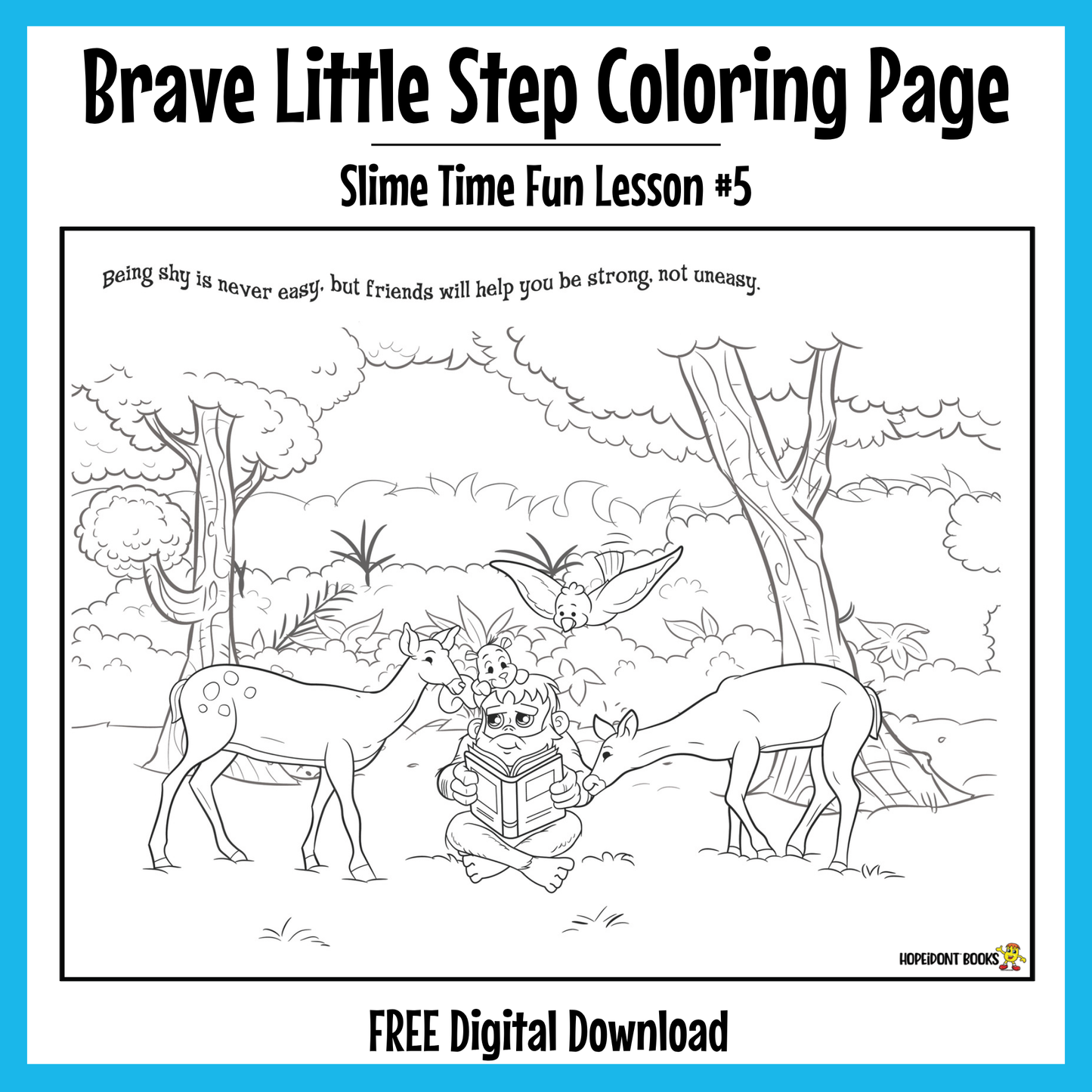 Budger's Brave Little Step Coloring Page