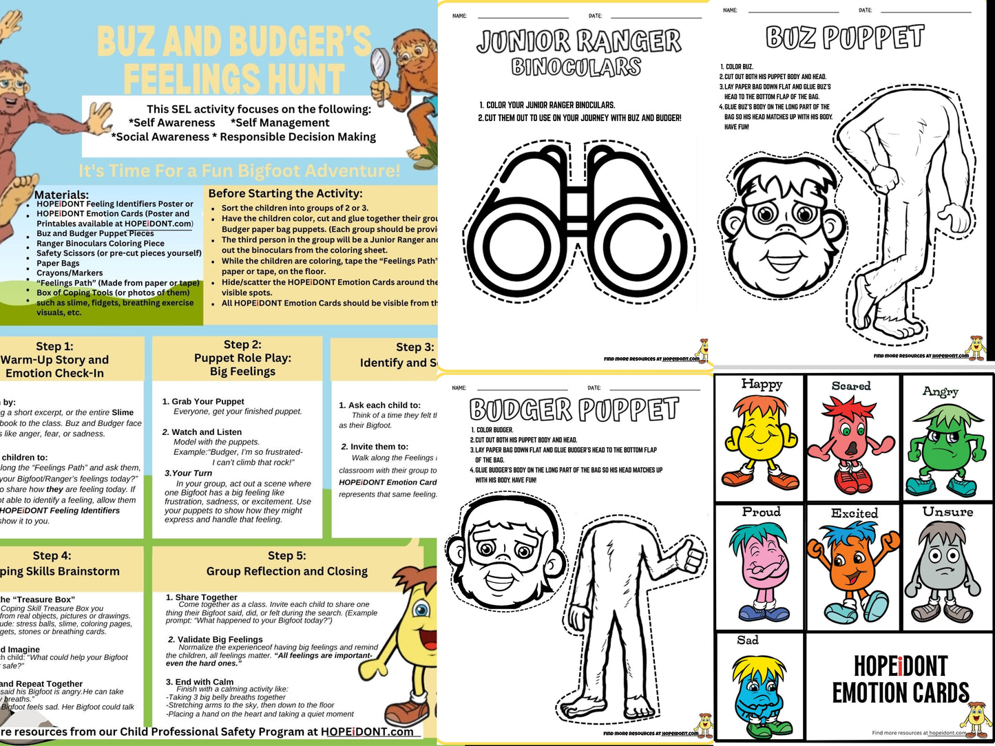 BUZ AND BUDGER'S FEELINGS HUNT-MEGA PACK