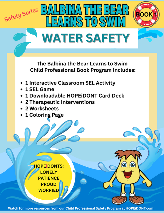 PRE-ORDER BALBINA THE BEAR LEARNS TO SWIM SOCIAL EMOTIONAL LEARNING PACK (BOOK 1 IN THE SAFETY SERIES)