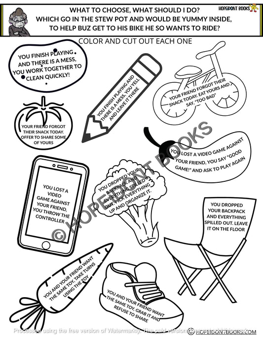 GRANDMASQUATCH STEW SORTING – PRINTABLE SEL ACTIVITY