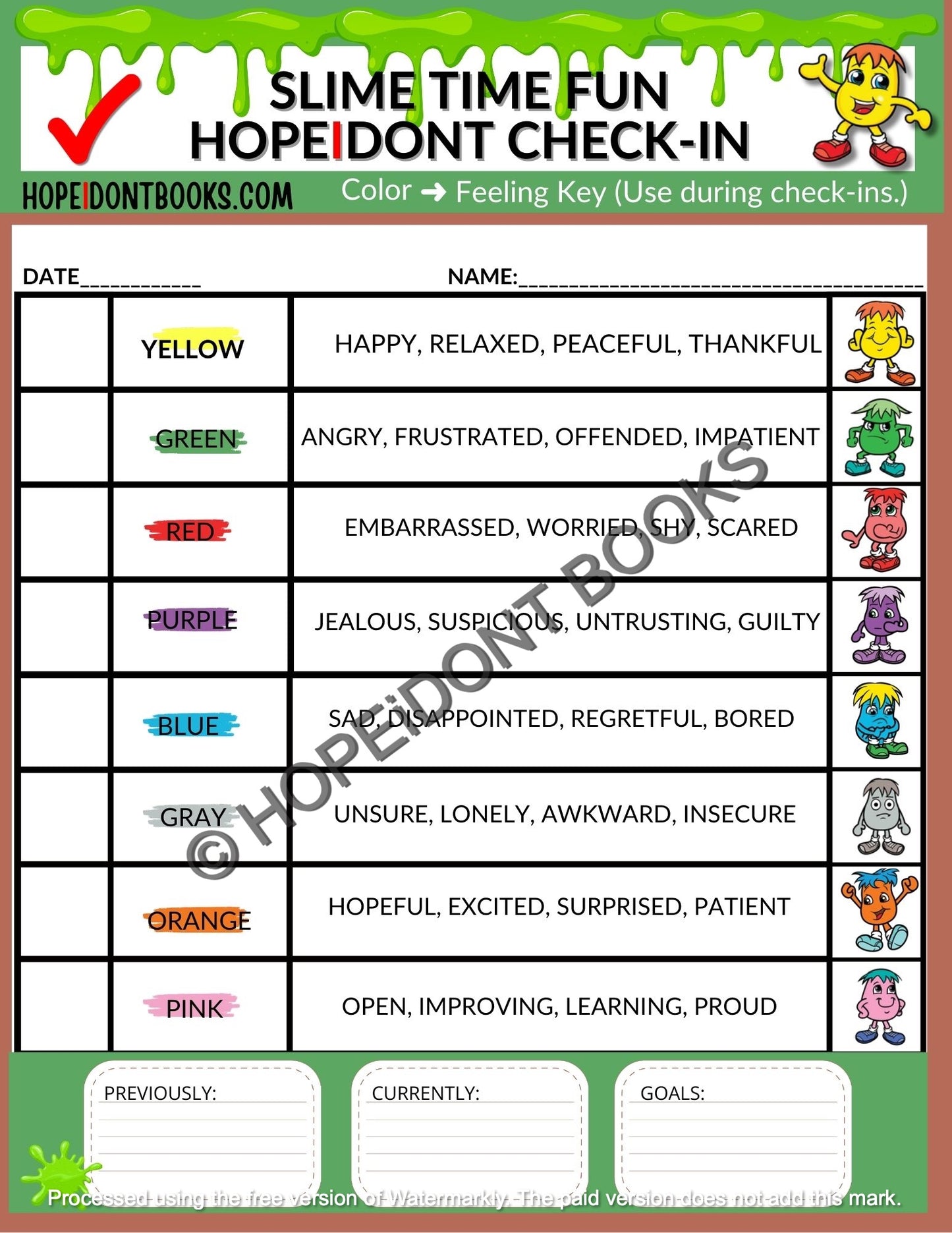 HOPEiDONT SLIME TIME FUN CHECK-IN