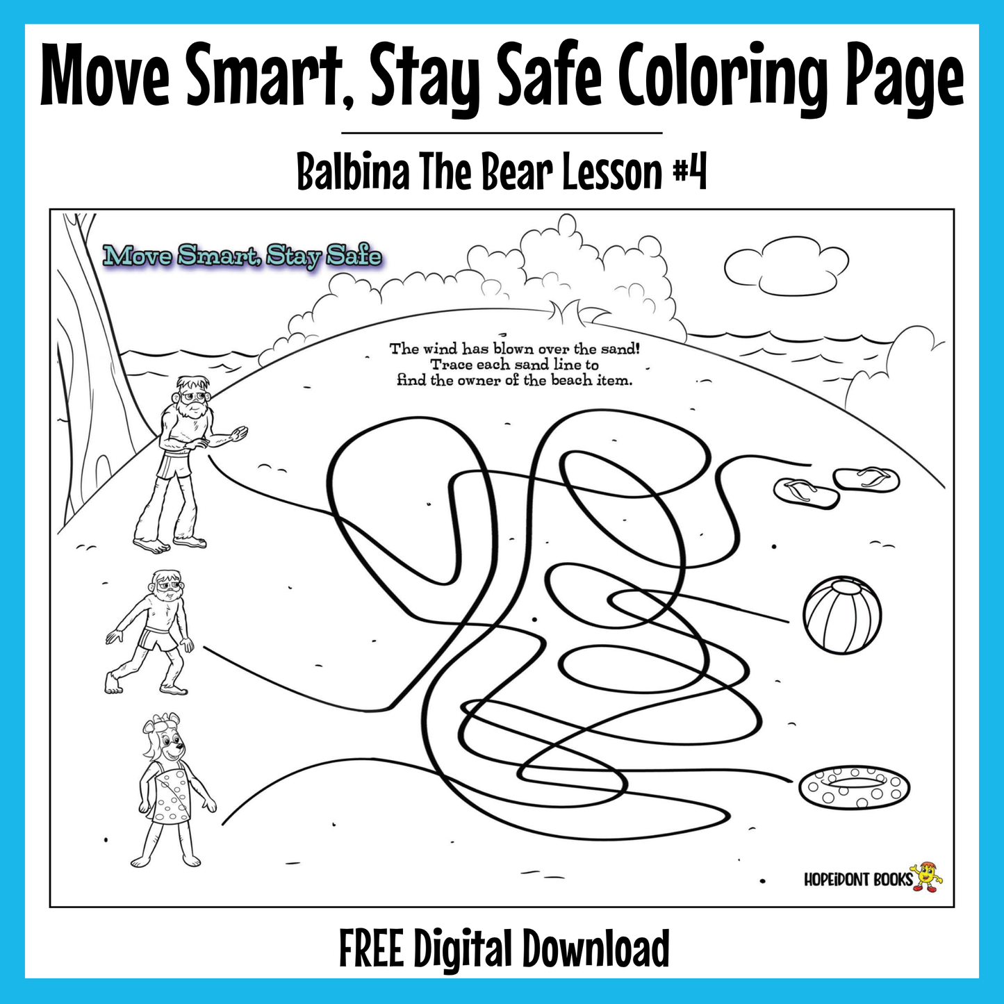 Move Smart, Stay Safe Coloring Page