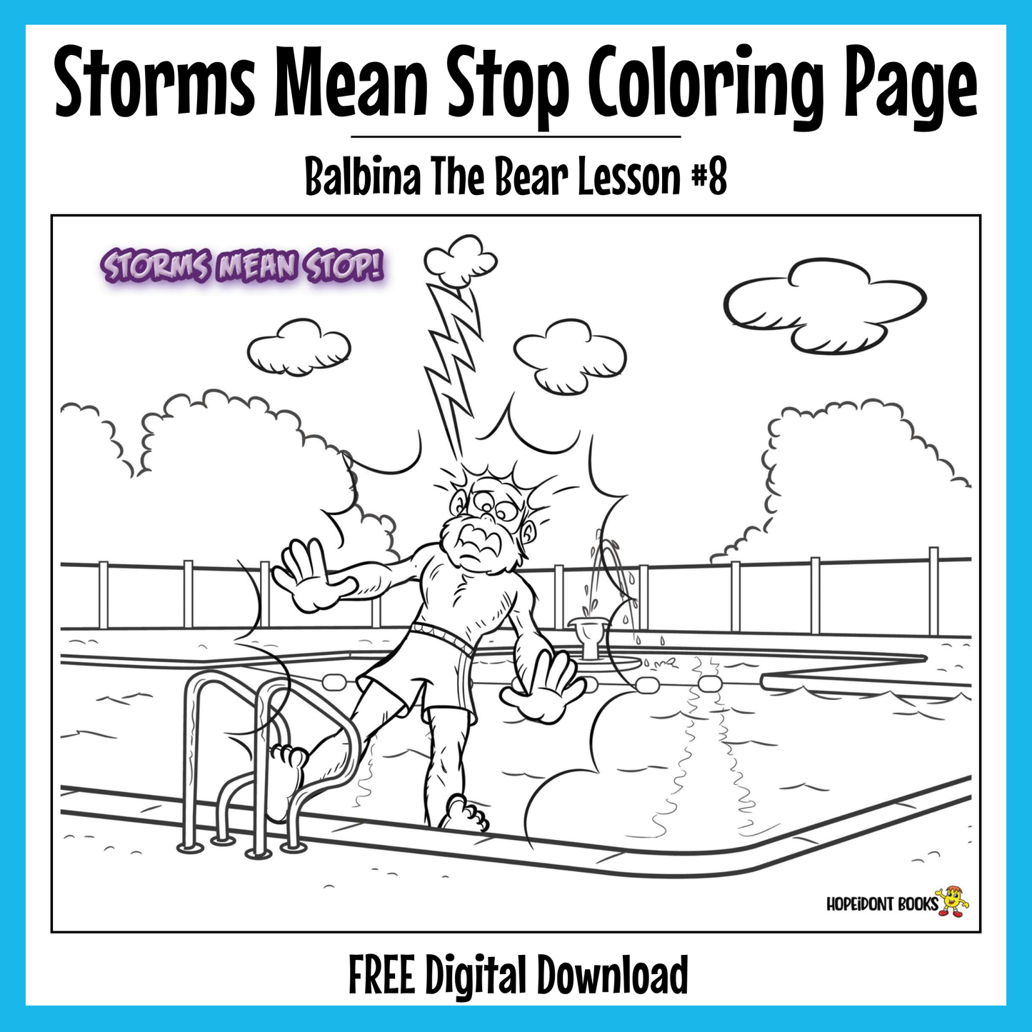 Storms Mean Stop Coloring Page