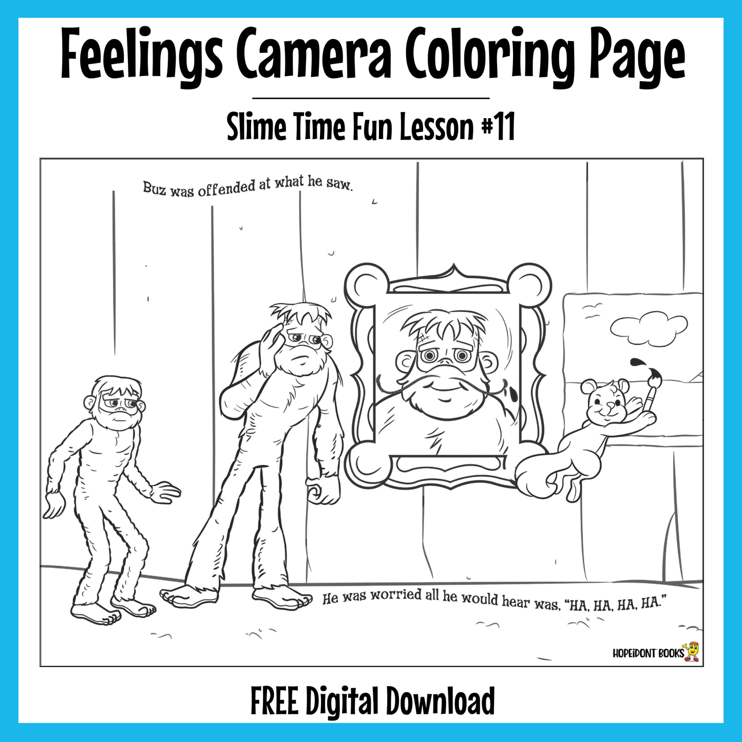 Buz's Feelings Camera Coloring Page