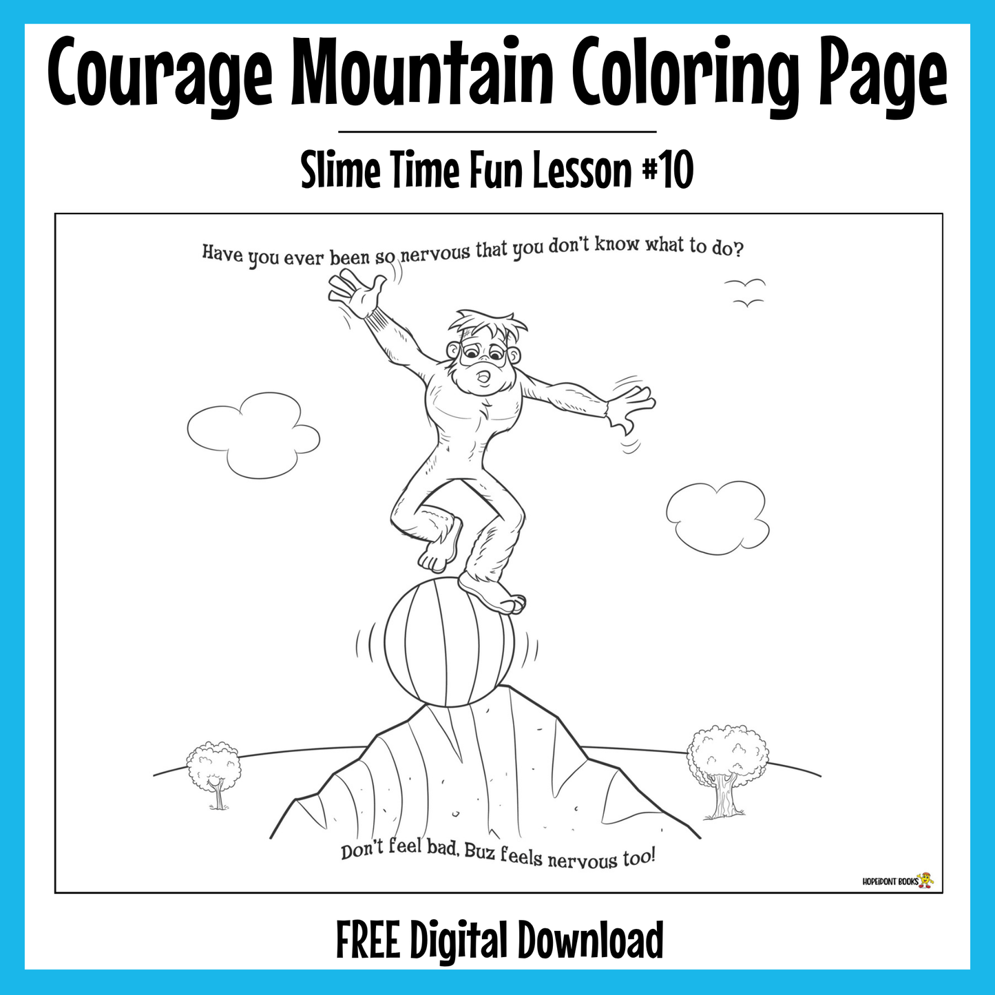 Courage Mountain Coloring Page