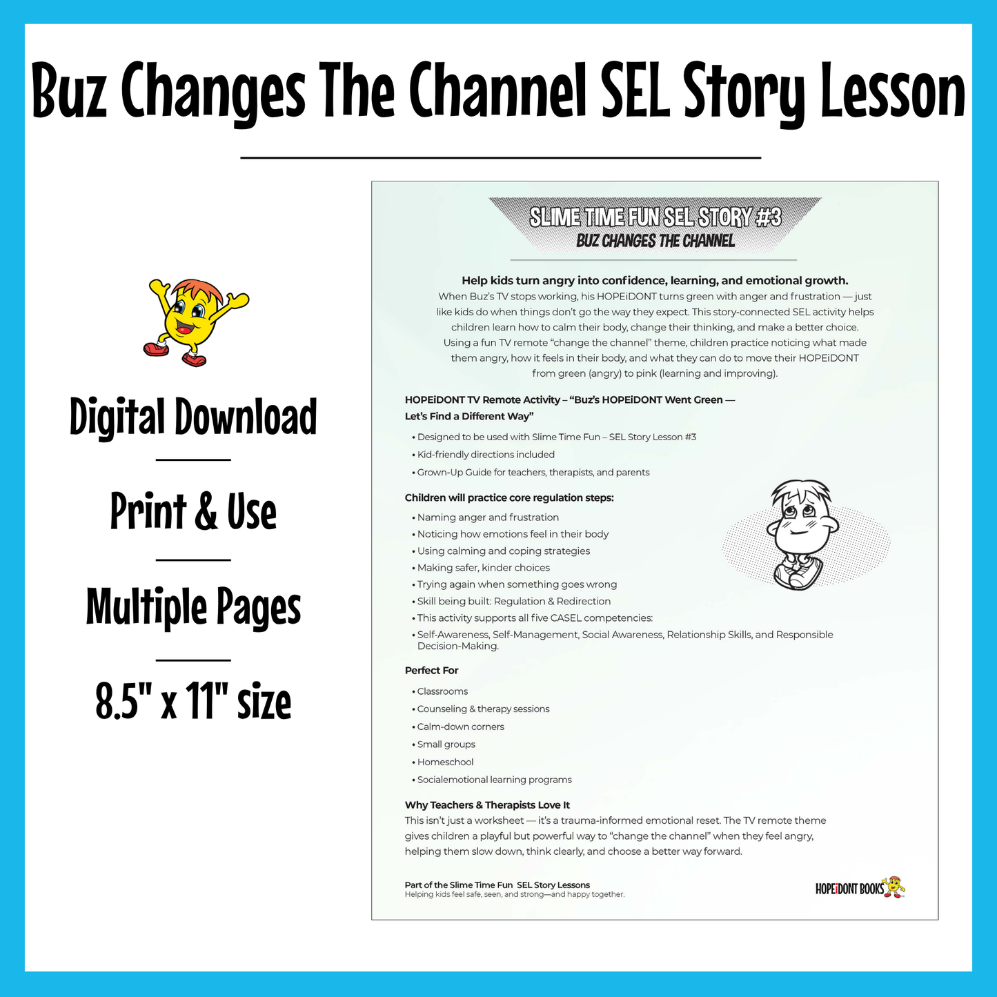 Buz Changes the Channel SEL Story Lesson