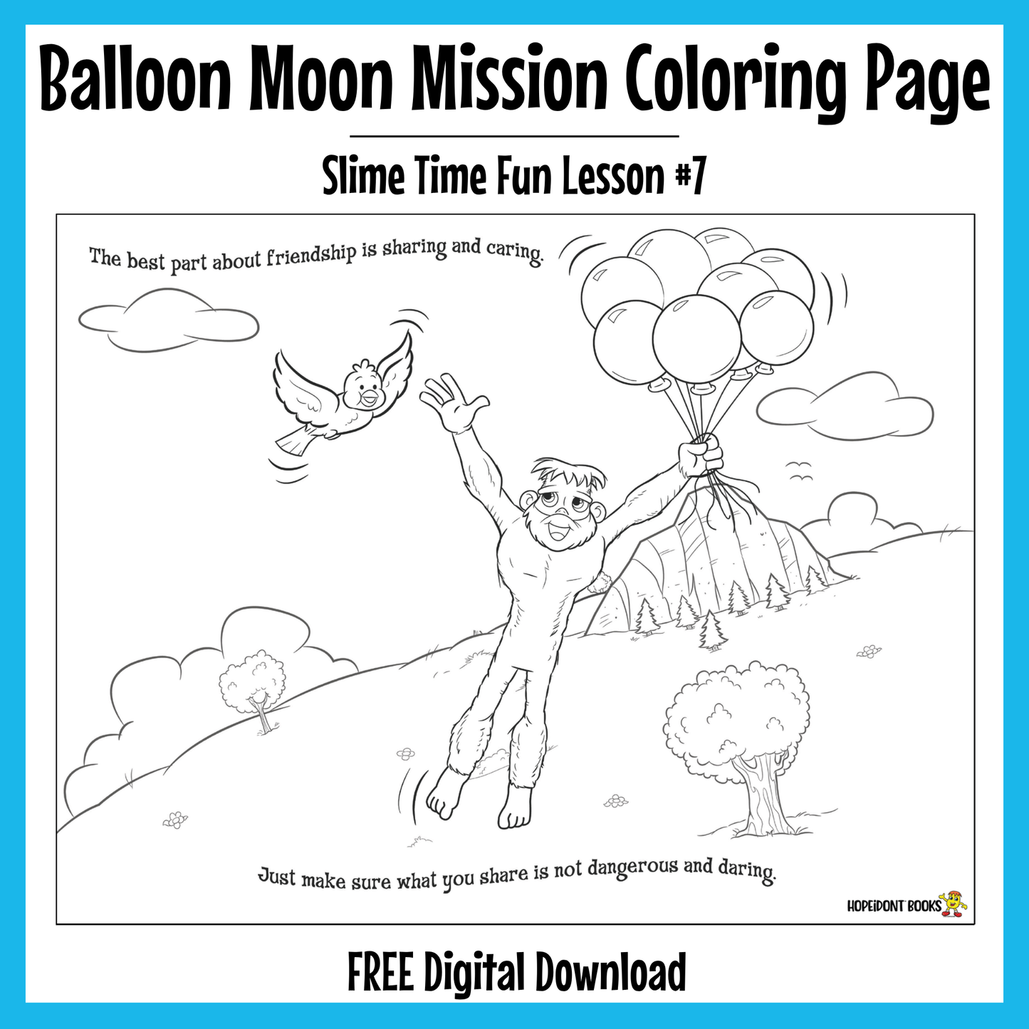 Buz's Balloon Moon Mission Coloring Page