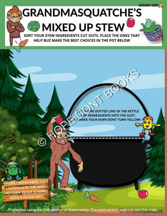 Grandmasquatch Stew Sorting – Printable SEL Activity