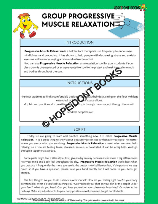 HOPEiDONT GROUP PROGRESSIVE MUSCLE RELAXATION (PMR)