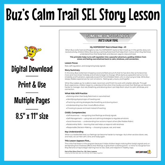 Buz’s Calm Trail SEL Story Lesson