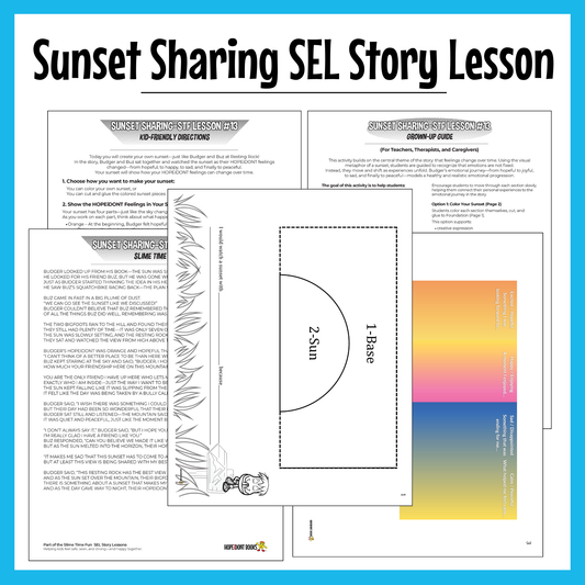 Sunset Sharing SEL Story Lesson
