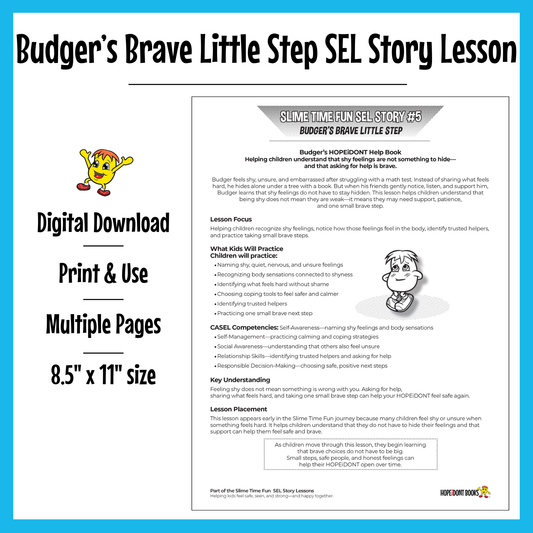 Budger’s Brave Little Step SEL Story Lesson