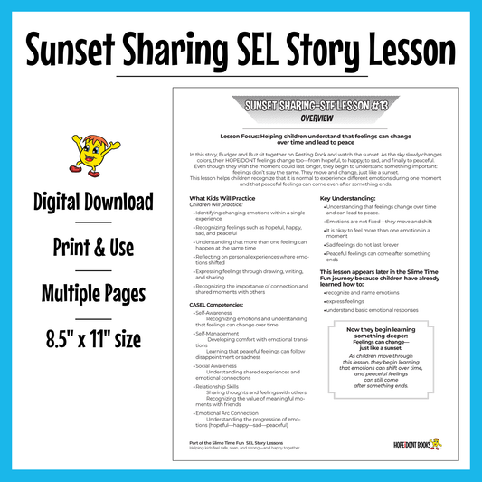 Sunset Sharing SEL Story Lesson